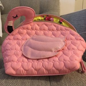 Betsey Johnson Pink Flamingo makeup bag